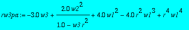 rw3pa := -3.0*w3+2.0*w2^2/(1.0-w3*r^2)+4.0*w1^2-4.0*r^2*w1^3+r^4*w1^4